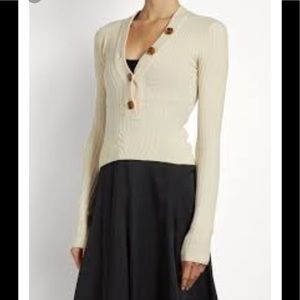Khaite- Gloria Merino Wool Sweater-ivory